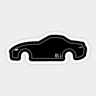 Miata Outline MX-5 ND IV White Sticker